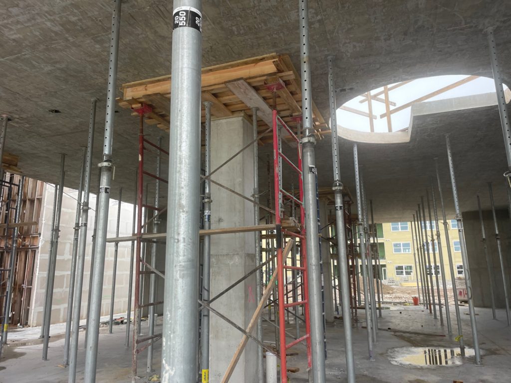 elevated concrete pad