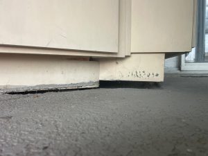 sinking concrete slab