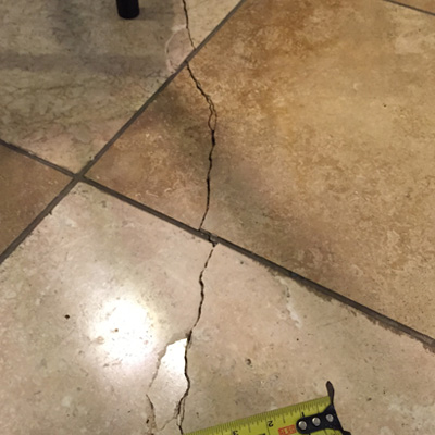 cracked flooring