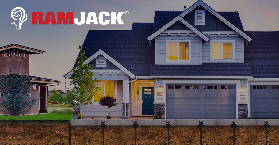 Florida Ram Jack repaired homes foundation with helical piles