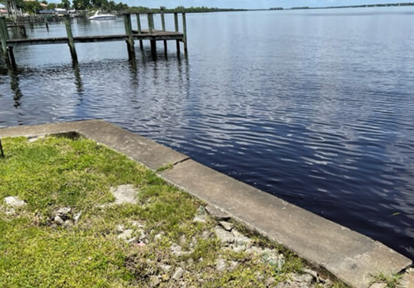 Seawall is damaged and needs seawall repair