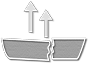 Grey and white shifting foundation icon with arrows.